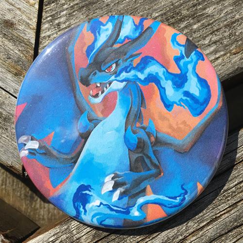 Mega Charizard X Button - Crow Party