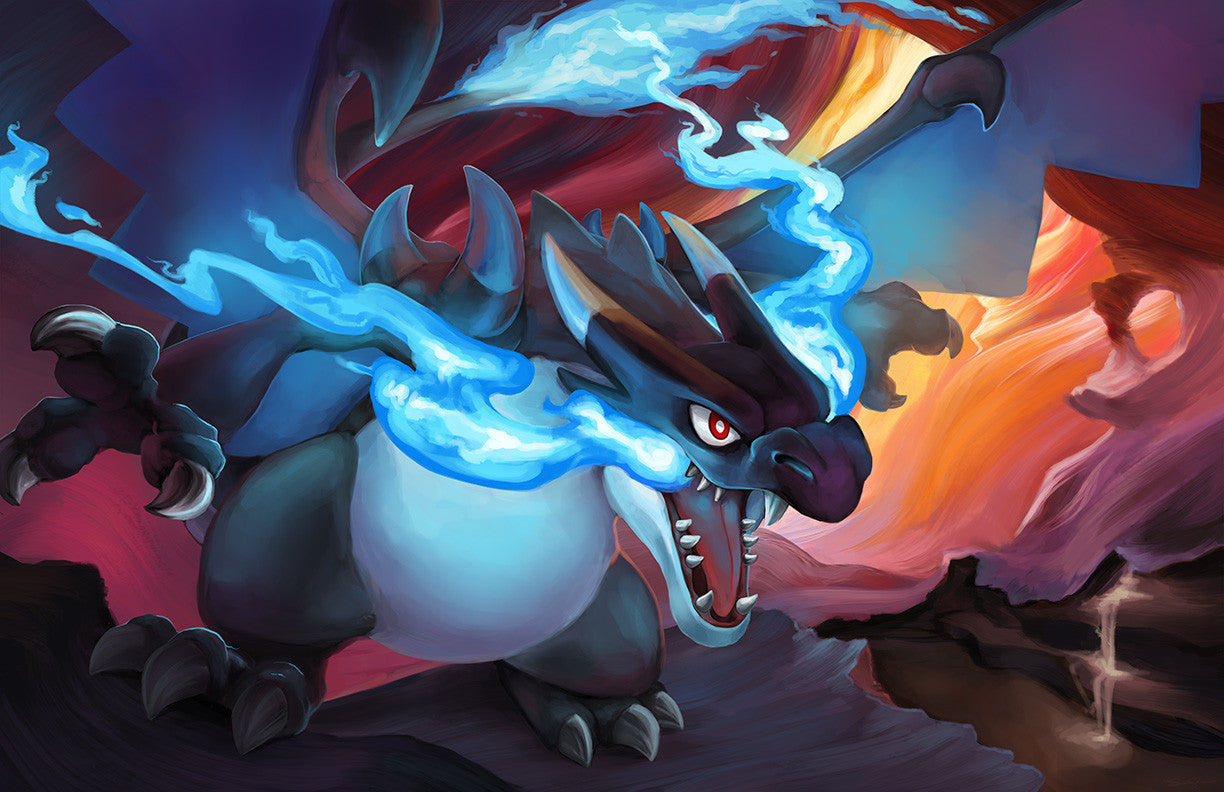 Mega Charizard X Print