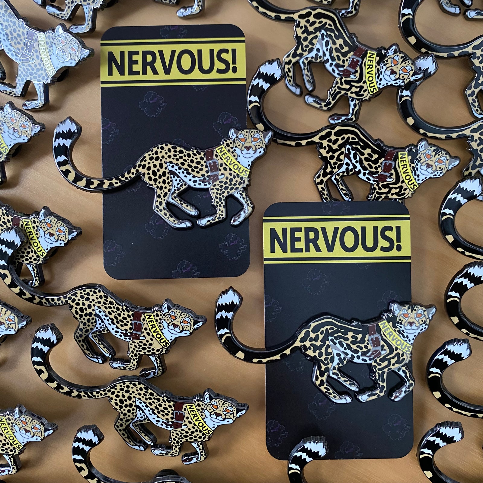 NERVOUS! Cheetah Enamel Pin