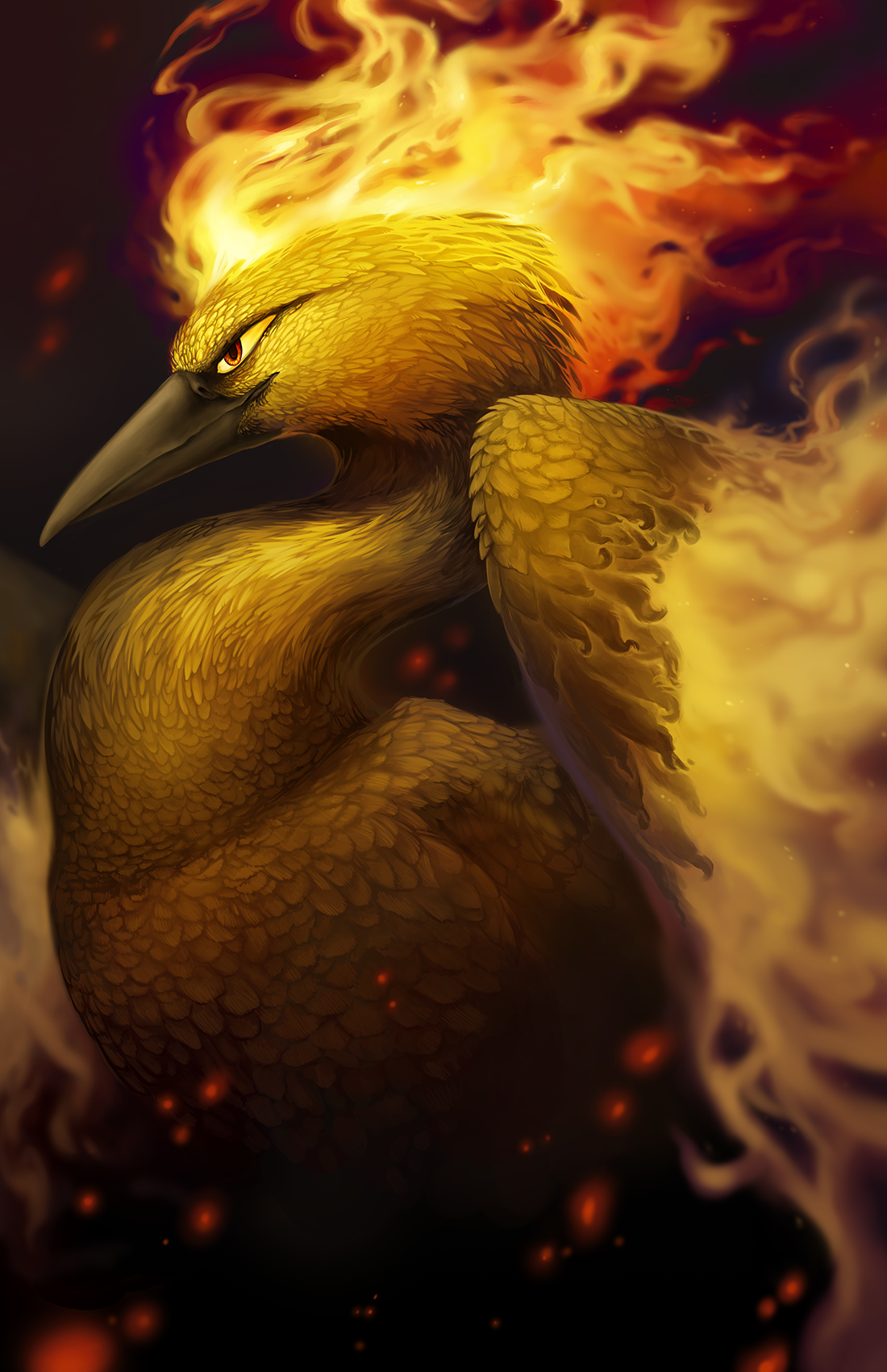 Moltres Portrait Print