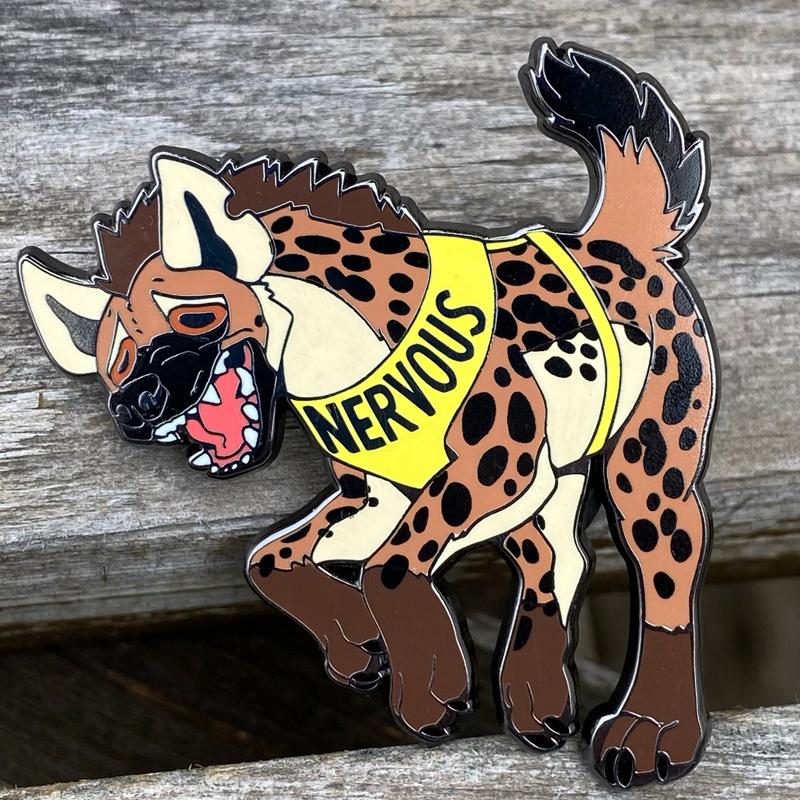 NERVOUS! Hyena Enamel Pin