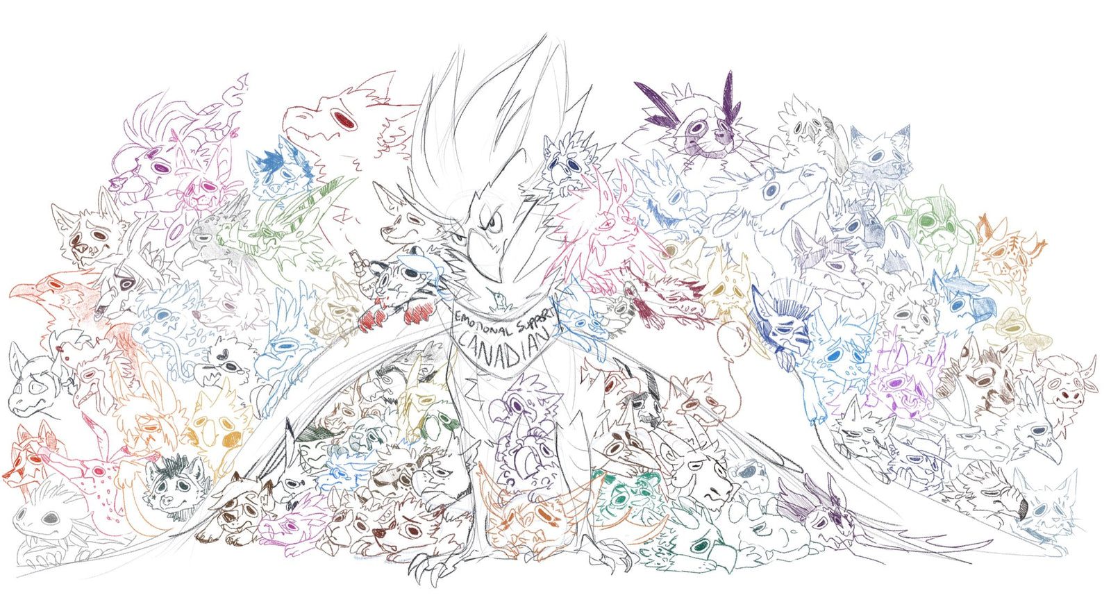 EMOTIONAL SUPPORT CANADIAN POSTCARD